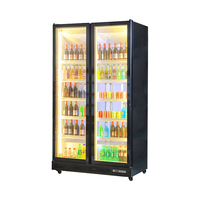 Distributeurs automatiques intelligents, congélateur vertical pour bière de supermarché, refroidisseur de boissons, réfrigérateur Pepsi, refroidisseur à porte vitrée à vendre avec système logiciel