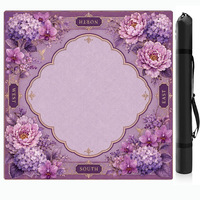 Tapis de jeu de Mahjong pliable moderne de luxe américain pour ski d'hiver en montagne, antidérapant et silencieux, avec motif scène de neige