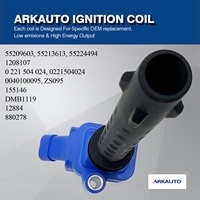 Paquete de bobina de encendido ARKAUTO DE ALTO RENDIMIENTO 55209603 55213613 55224494 para Alfa Romeo Giulietta Mito My Alfa Mito Fiat 1,4 T