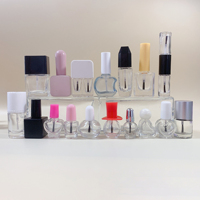 Flacon de vernis à ongles vide plat avec bouchon à vis mat personnalisé 10ml/15ml/20ml