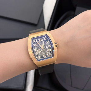 Reloj Mecánico de Negocios Ultrafino de Alta Calidad para Hombre 2025, Reloj de Pulsera de Fibra de Carbono en Oro Rosa RM 6701 - Product Image 2