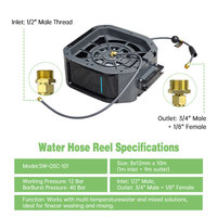 Kit de dévidoir multi-circuits personnalisé pour eau et air comprimé, double tube haute pression avec embout assorti