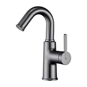 <span class=keywords><strong>Robinet</strong></span> <span class=keywords><strong>de</strong></span> lavabo moderne pour salle <span class=keywords><strong>de</strong></span> bain avec design anti-éclaboussures, mitigeur résistant à la corrosion avec cartouche céramique, finition gris anthracite pour balcon - Product Image 1