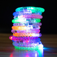 Bracelet LED acrylique lumineux clignotant à piles, idéal pour les fêtes, bars, discothèques, concerts, Ramadan, Nouvel An, cadeau et décoration (vente en gros)