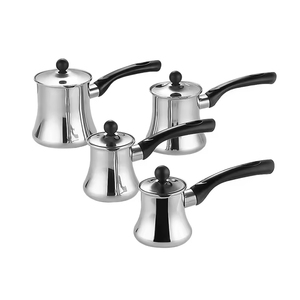 Piccolo ordine all'ingrosso metallo coperchio SS 250 350 540 720 ml capacità in acciaio inox <span class=keywords><strong>caffettiera</strong></span> turca con beccuccio e manico - Product Image 1