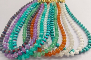 <span class=keywords><strong>Collana</strong></span> Estiva da Spiaggia Zooying Fatta a Mano con Perle di Cristallo e Gemme Miste con Perline di Riso per Donne - Product Image 5