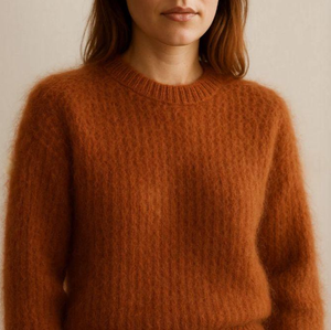 Suéter Unisex con Aspecto de Mohair, 100% Algodón, Tejido Degradado, Jersey Informal para Otoño e Invierno, Logotipo Personalizado, Marca Privada, Venta al Por Mayor de Fábrica - Product Image 3
