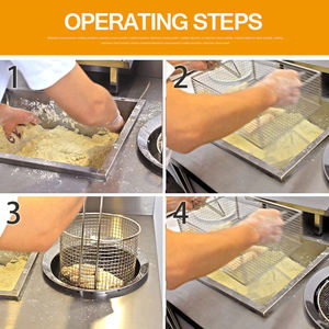 Table commerciale durable de station de panure de poulet d'acier inoxydable pour l'utilisation frite de poudre d'emballage de poulet et de hamburgers - Product Image 5