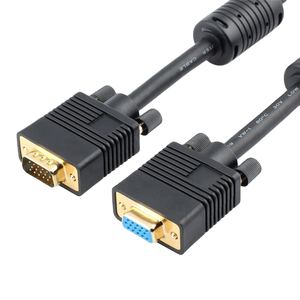 Câble d'extension VGA <span class=keywords><strong>SVGA</strong></span> mâle à femelle veste en PVC Double blindage HDTV utilisation informatique noyaux de Ferrite - Product Image 1