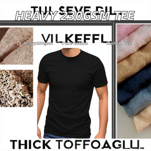 T-shirt décontracté pour homme, noir uni, col rond, manches courtes, 100% coton jersey, coupe classique, design simple - Product Image 2
