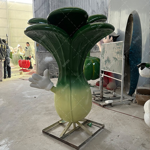 Sculpture d'extérieur en fibre de verre de légumes de dessin animé, à poser au sol, décoration végétale faite à la main - Product Image 2
