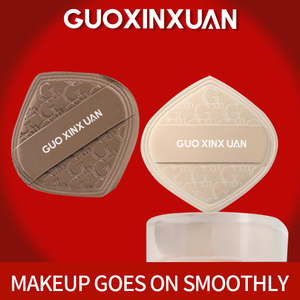 Éponge de Maquillage <span class=keywords><strong>Guo</strong></span> <span class=keywords><strong>Xin</strong></span> Xuan Goutte d'Eau, Mousse de Lait et Café, Fondation Coton Doux, Super Douce, Double Usage Humide et Sèche, Lavable - Product Image 1