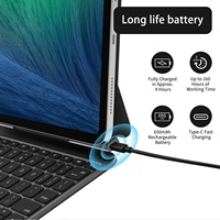 Étui de clavier magnétique en aluminium personnalisé OEM avec pavé tactile et clavier rétroéclairé pour iPad 10e génération 10,9 et A16 11 pouces