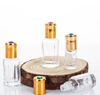 Luxe 3ml 6ml 9ml 12ml Mini Petit Rouleau sur Bouteille Rechargeable Huile Essentielle Parfum Verre Roller Ball Verre Attar Bouteilles