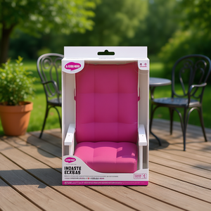 Coussin de chaise Alibaba à dossier haut, tissu Oxford rose, résistant à l'eau, pour usage extérieur, amovible, lavable, toutes saisons - Product Image 2