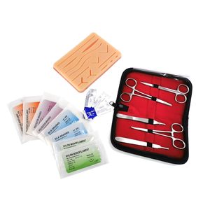 <span class=keywords><strong>Kit</strong></span> de Práctica de Sutura Quirúrgica para Entrenamiento de Sutura, Almohadilla de Sutura de Silicona con Heridas Precortadas con <span class=keywords><strong>Kit</strong></span> de Herramientas - Product Image 1