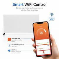 Panneau chauffant infrarouge intelligent 1000W avec contrôle WiFi Tuya, montage mural/plafond/sur pied, électrique et économe en énergie