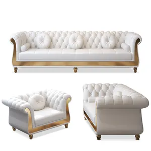 Luxe Sofa Fabrikant Voor Thuiskantoor Hotel Woonkamer Meubels Moderne Lederen Sofa Set