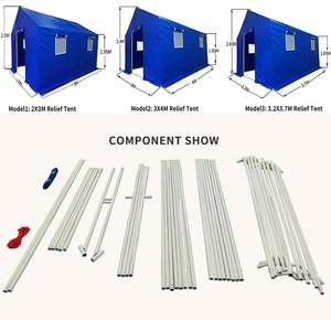 Carpa <span class=keywords><strong>de</strong></span> Socorro para Emergencias, Resistente, <span class=keywords><strong>de</strong></span> Tela Oxford, Tres Dormitorios, <span class=keywords><strong>Sala</strong></span> <span class=keywords><strong>de</strong></span> Estar, Portátil, <span class=keywords><strong>de</strong></span> Cuatro Estaciones, <span class=keywords><strong>de</strong></span> Instalación Rápida - Product Image 2