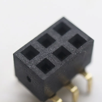 Connecteur d'usine 2.54Mm 2x3P 2x4P 2x5P 2x6P 2x7P 2x8P Double rangée femelle en-tête SMT 7.62 espace femelle connecteurs d'en-tête