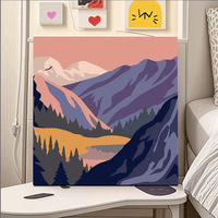 Kit de Pintura al Óleo Digital de 12 Colores, 20*20cm, Pintura Acrílica por Números para Niños y Adultos Principiantes, Hecho a Mano