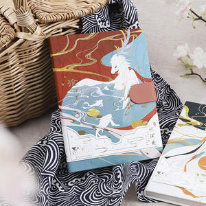 Quaderno A3 Cangtanco con Copertina Rigida Retrò, Design con Bottone Magnetico, Illustrazioni <span class=keywords><strong>di</strong></span> <span class=keywords><strong>Cartoni</strong></span> Animati, Diario Studentesco con Pagine a Colori - Product Image 1