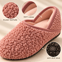 Chaussons d'intérieur neutres en peluche sherpa, ergonomiques, en mousse à mémoire de forme, pour le dropshipping et l'approvisionnement de marques de boutiques