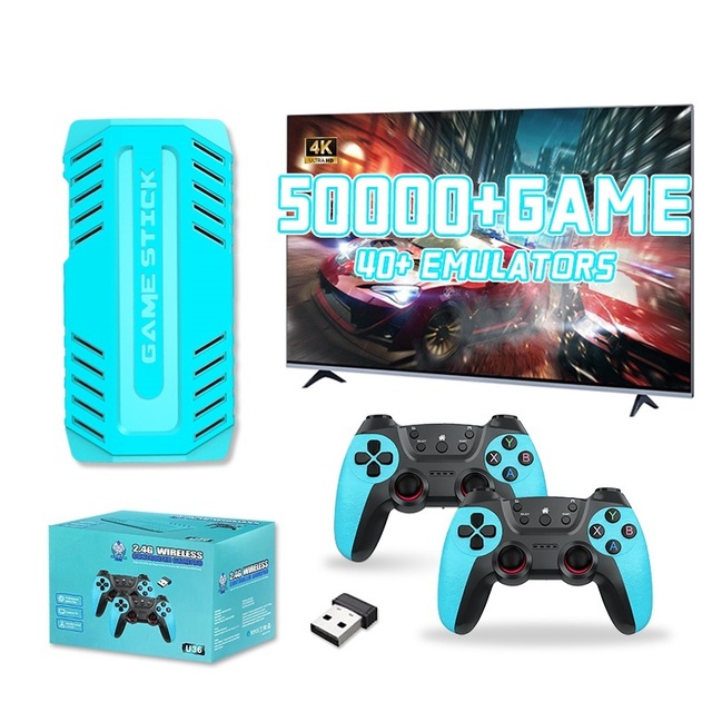 U36 128G 50000+ Game 4K Game Stick 3D HD Retro Video Game Consoles Wireless Controller TV Emulator
