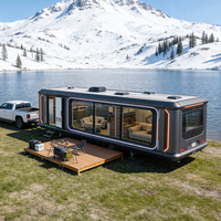 Nouveau type de maison préfabriquée mobile de type capsule spatiale pour hôtel de villégiature en plein air, mini-maison conteneur, capsule spatiale