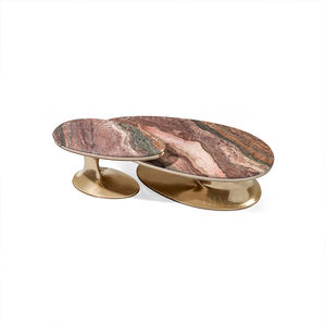 Mesa de Centro de Hierro Forjado Nórdico, Mesa de Centro de Mármol de Lujo para el Hogar - Product Image 4
