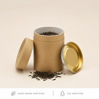 Boîte à thé personnalisée en papier de cuir de vachette biodégradable et recyclable, respectueuse de l'environnement pour les boissons caféinées, avec estampage à chaud.