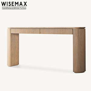 WISEMAX mobili in stile minimalista massello legno di quercia trucco vanità Console toletta e unità TV per soggiorno camera da letto - Product Image 3