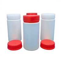 Flacon carré de 100 ml en PE avec logo personnalisé, bouchon à vis, sérigraphie et dispositifs de sécurité enfant pour capsules médicinales