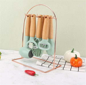 New Arrival Wood Handle Smart Utensils <b>Gadgets</b> 9 Piece Home <b>Kitchen</b> <b>Tools</b> Accessories and <b>Kitchen</b> <b>Gadgets</b> Set - Product Image 6