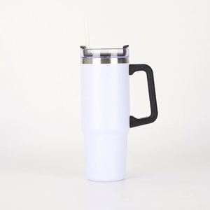 Gobelet de voyage isotherme à double paroi en acier inoxydable 304, 30 oz, avec poignée et paille, pour voiture - Product Image 5