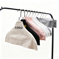 Housse de cintre en coton imprimée avec logo personnalisé, housse de cintre en toile écologique, housse de cintre pour vêtements