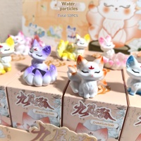 Figurine de renard à neuf queues en résine, style Xiaohongshu, Tushan Little Fox Fairy, boîte mystère, décoration de bureau tendance