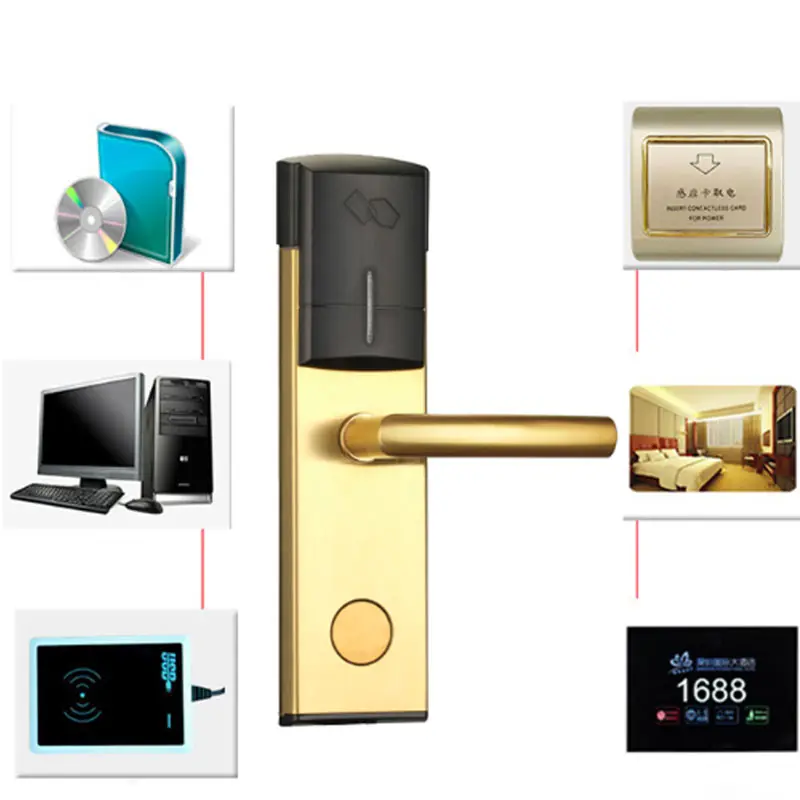 2022 hot sale Electric door lock rfid key card hotel lock for star hotels