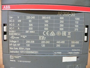 Contactor AF305-30-11-14 AF305301114 de 3 Polos y 305A para PLC - Product Image 3