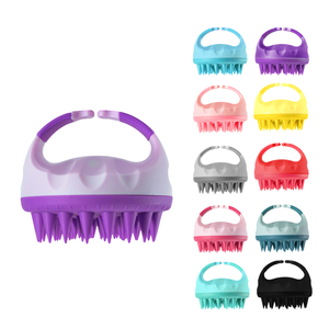 Brosse de massage capillaire en silicone souple, directement de l'usine, pour un soin confortable du cuir chevelu, brosse à cheveux à poils pour usage domestique, brosse de bain et de shampoing - Product Image 1