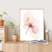 HAOWAI OEM/ODM aquarelle rose fleur plante affiche toile peinture décor à la maison personnalisé mur Art paysage Design oeuvre