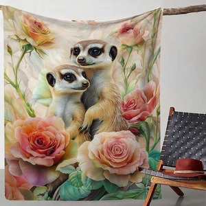 Manta de Franela con Estampado de Girasoles, Rectangular, Cálida y Acogedora para Cama, Sofá, Decoración del Hogar, Estilo Moderno, Uso en las Cuatro Estaciones - Product Image 2