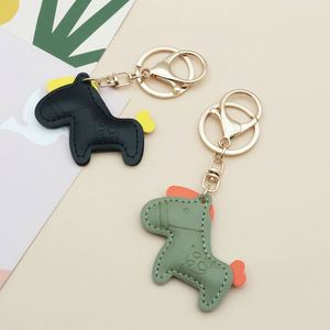 Wholesale Horse Leather Keychain New Design Cute Pegasus Animal PU Leather Keychain Luxury <b>Bag</b> <b>Charms</b> - Product Image 2