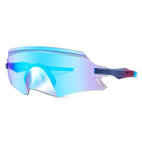 Lunettes de sport pour hommes et femmes, monture PC, cyclisme, verres anti-reflets UV400, coupe-vent, sangle réglable, confortables et légères