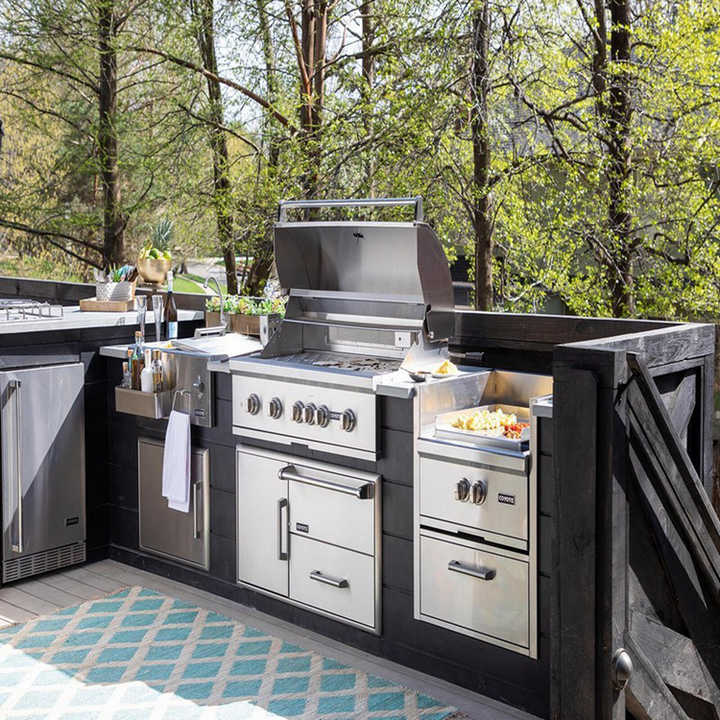 Custom Modern Stainless Steel BBQ Kitchen Set for Outdoor