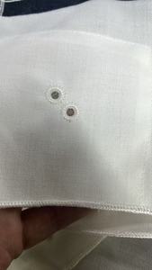 Tallit Katan en laine Chabad avec des patchs en soie, chaque coin avec 2 trous diagonaux - Product Image 4