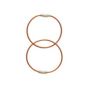 YIWANG Orange Vis Verrouillage En Acier Inoxydable Fil Porte-clés Câble Fil Porte-clés - Product Image 2