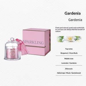 Luxury Mini Glass Cover Smokeless Scented Candle <b>Cup</b> Handmade Aroma Gift Souvenir - Product Image 4
