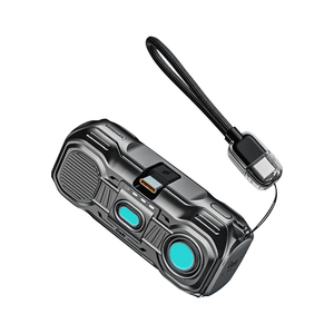 Promotion Gift Usb c Mini Power Bank 5000mah Digital Display Lanyard Capsule Keychain Battery Pack Emergency Use