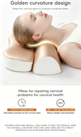 YUE RISE Oreiller ergonomique de luxe en mousse à mémoire de forme, moderne, avec logo personnalisé, pour alignement cervical à 360°